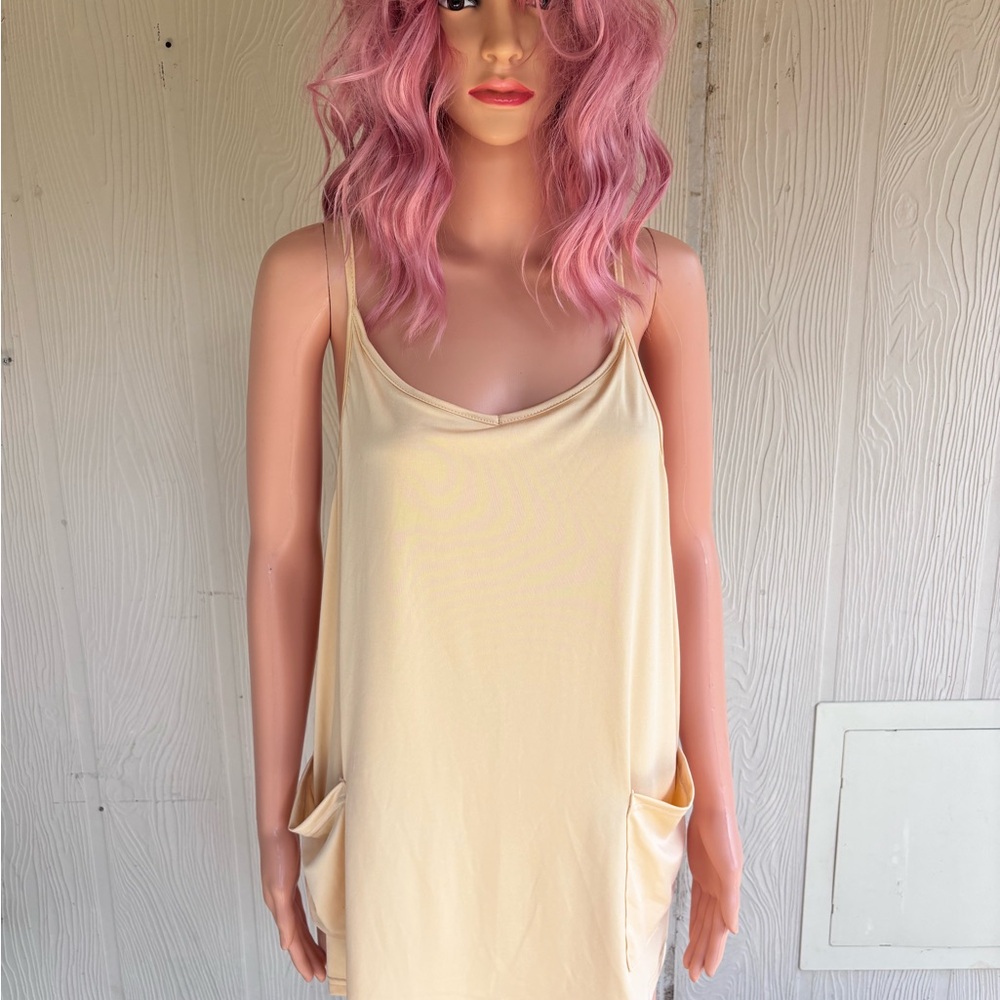 Women's Cream Skort  Slip Dress